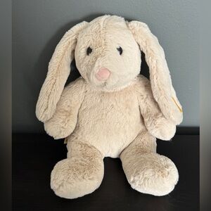 Steiff Hoppie Rabbit Bunny light grey 12" Plush Rabbit Soft Cuddly Friends w/TAG